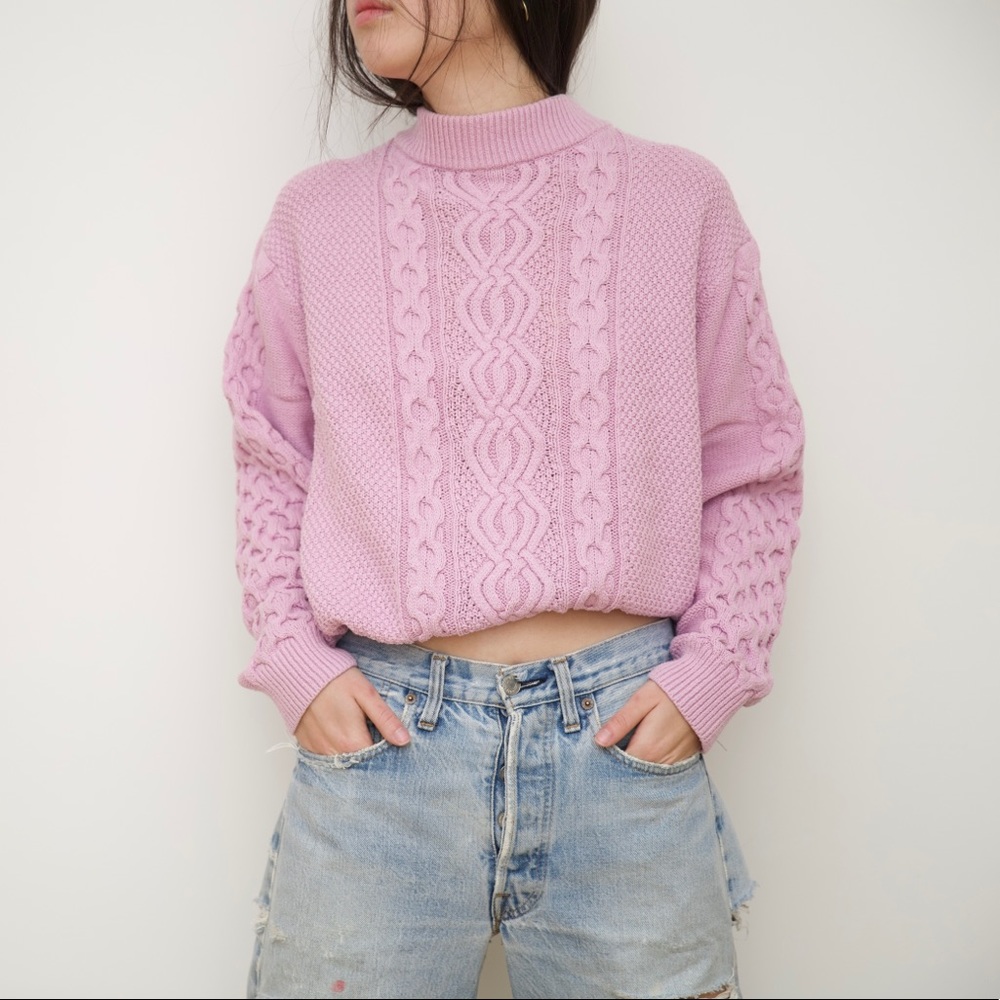 Lavender knit sweater from Urban Outfitters